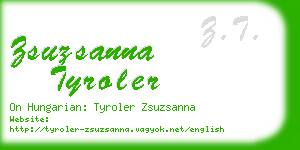 zsuzsanna tyroler business card